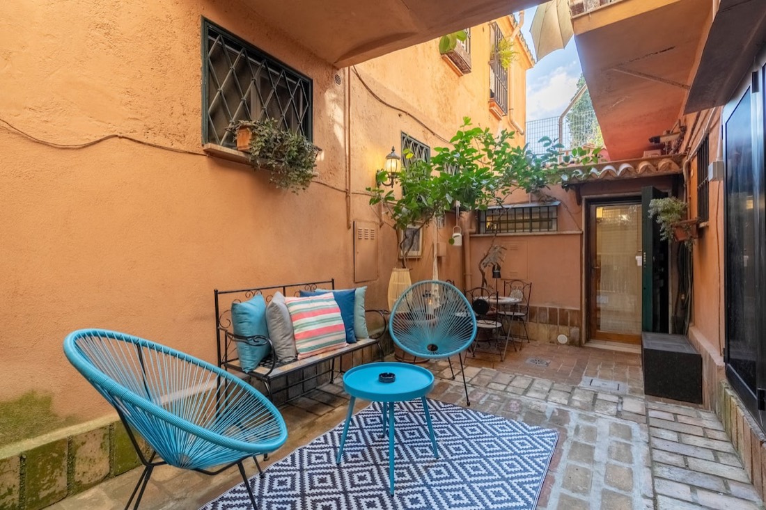 Patio nel verde a Trastevere